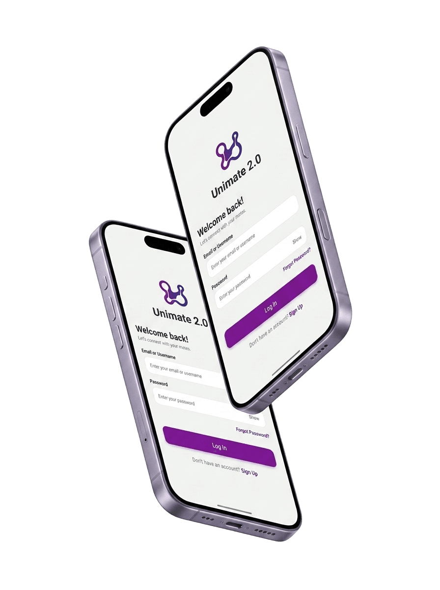 Unimate mobile app preview